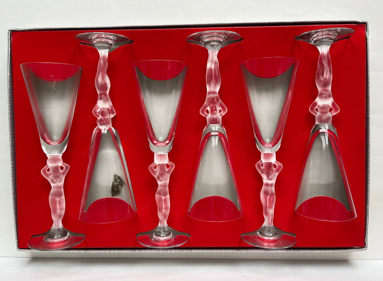 6 Bayel crystal champagne flutes