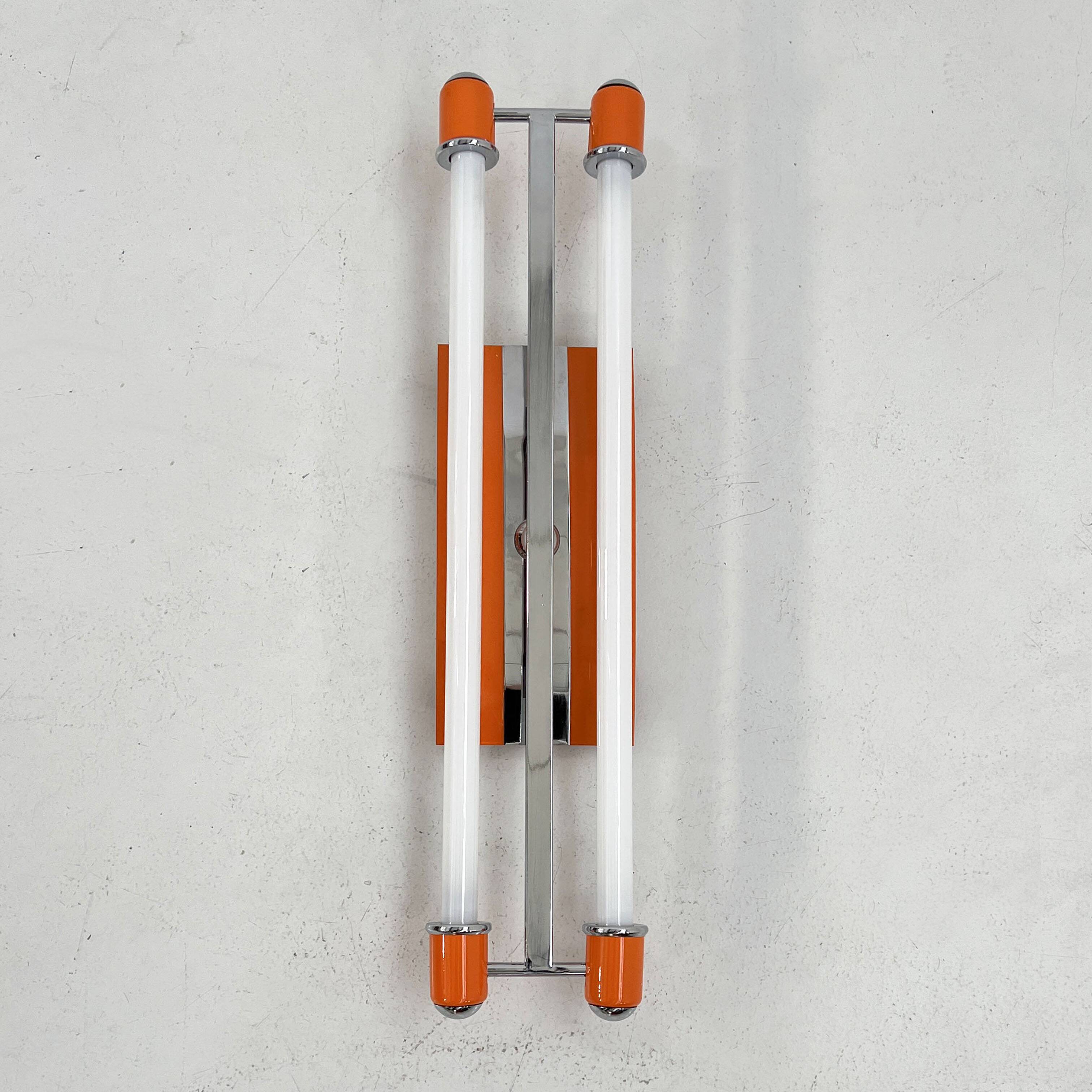 Neon Orange Wall Light, 1990