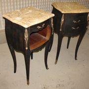 Pair of nightstands of style Louis XV makeover Shou-sugi-ban
