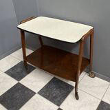 Wood and Formica serving trolley 1960s