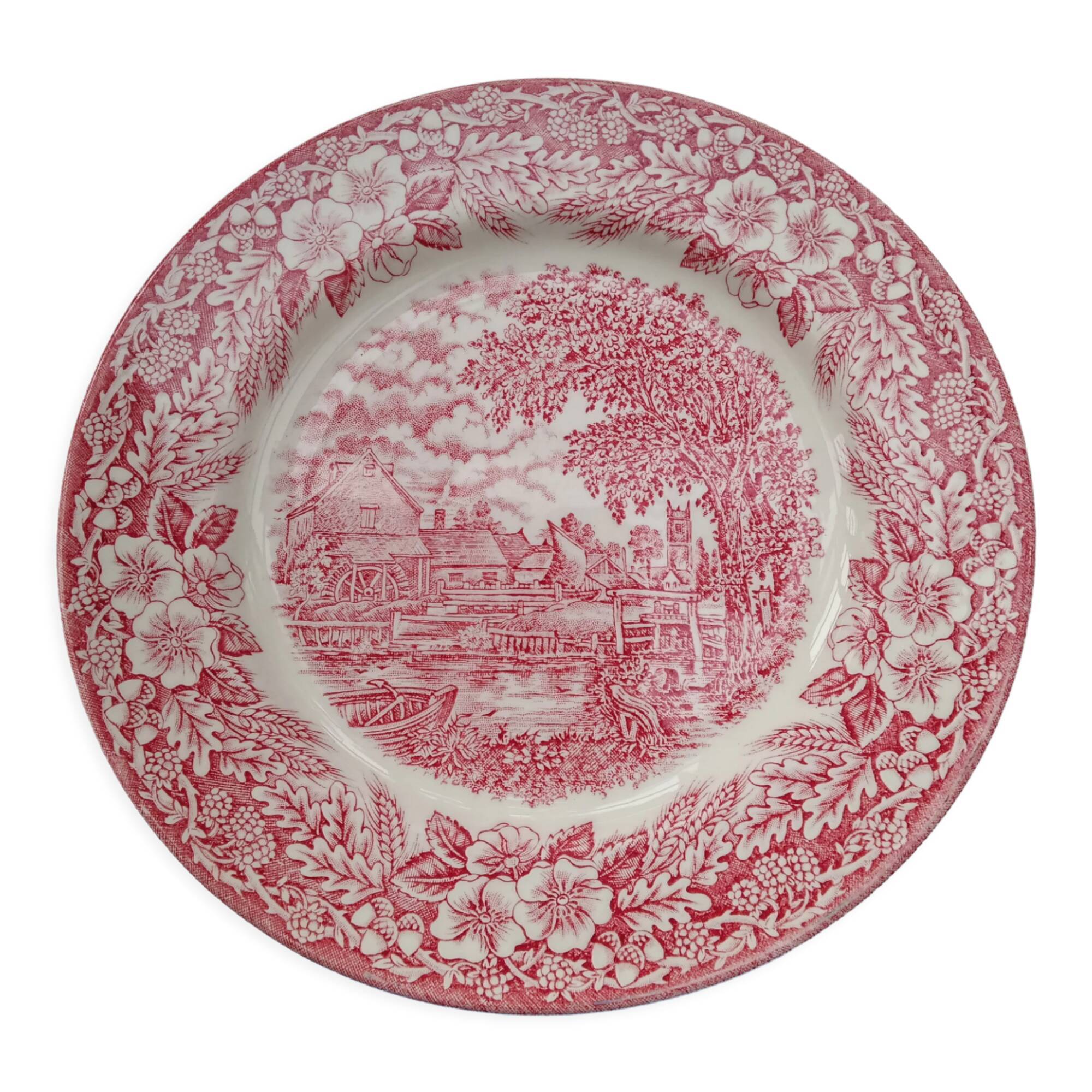 12 English dessert plates