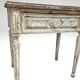 Pair of Louis XVI style bedside tables with patina