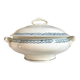 St Amand soup tureen in blue ironstone.