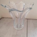 Large Crystal Vase Signed Bayel