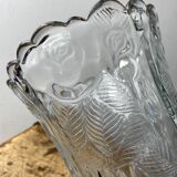 Vase en verre moulée italien