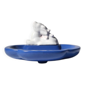 Gabriel Burmeister White Deer Art Deco Ceramic Bowl, 1930s