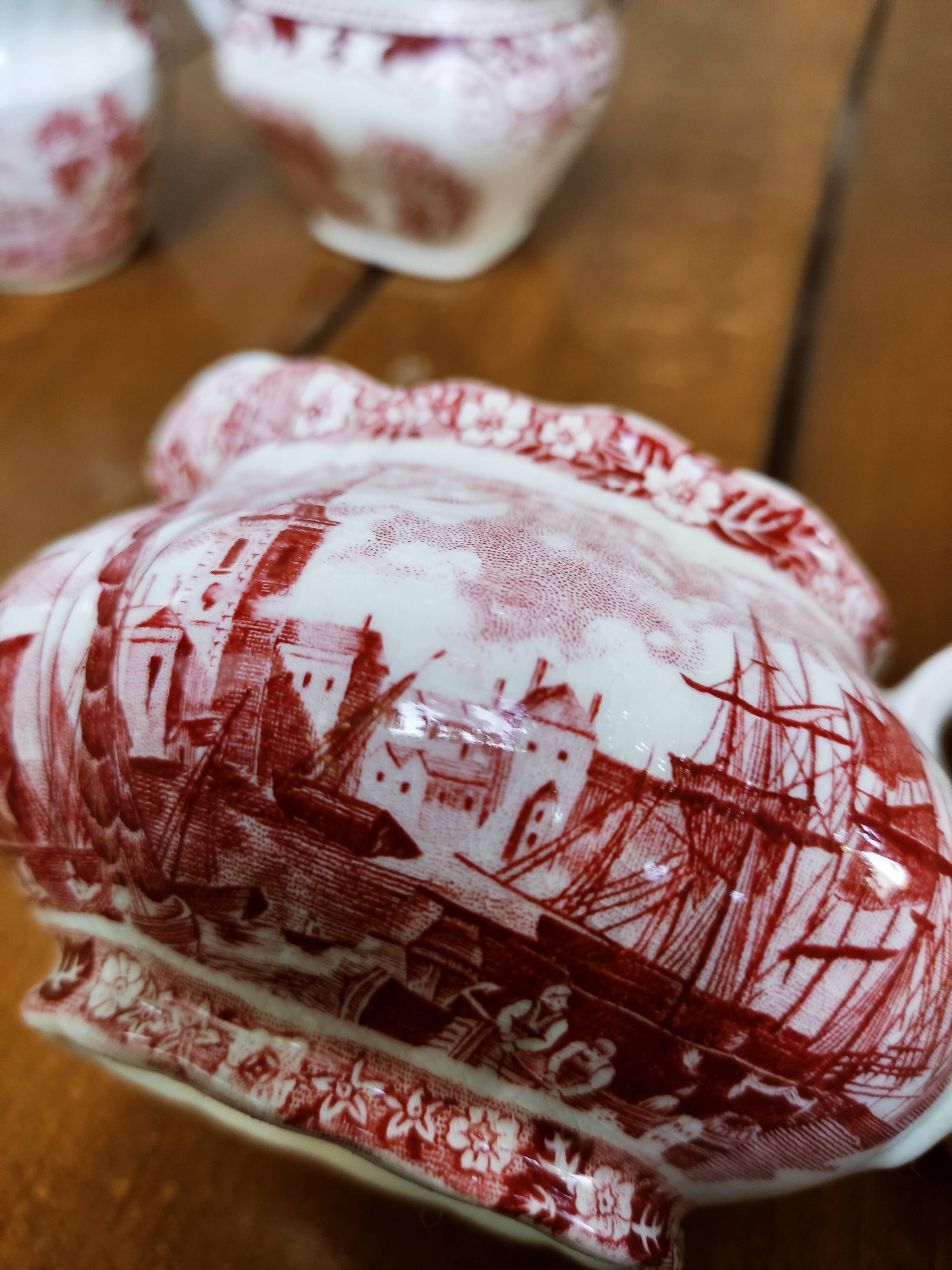 Collection of 3 milk jars in faience