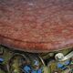 Console Louis XV en bois doré dessus marbre
