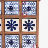 Earthenware spice rack with 9 drawers