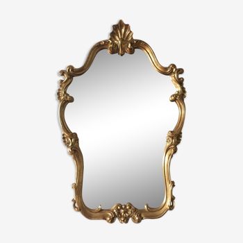 Baroque-style golden mirror 50x75cm