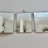 Triptych barber mirror from the 50s and 60s