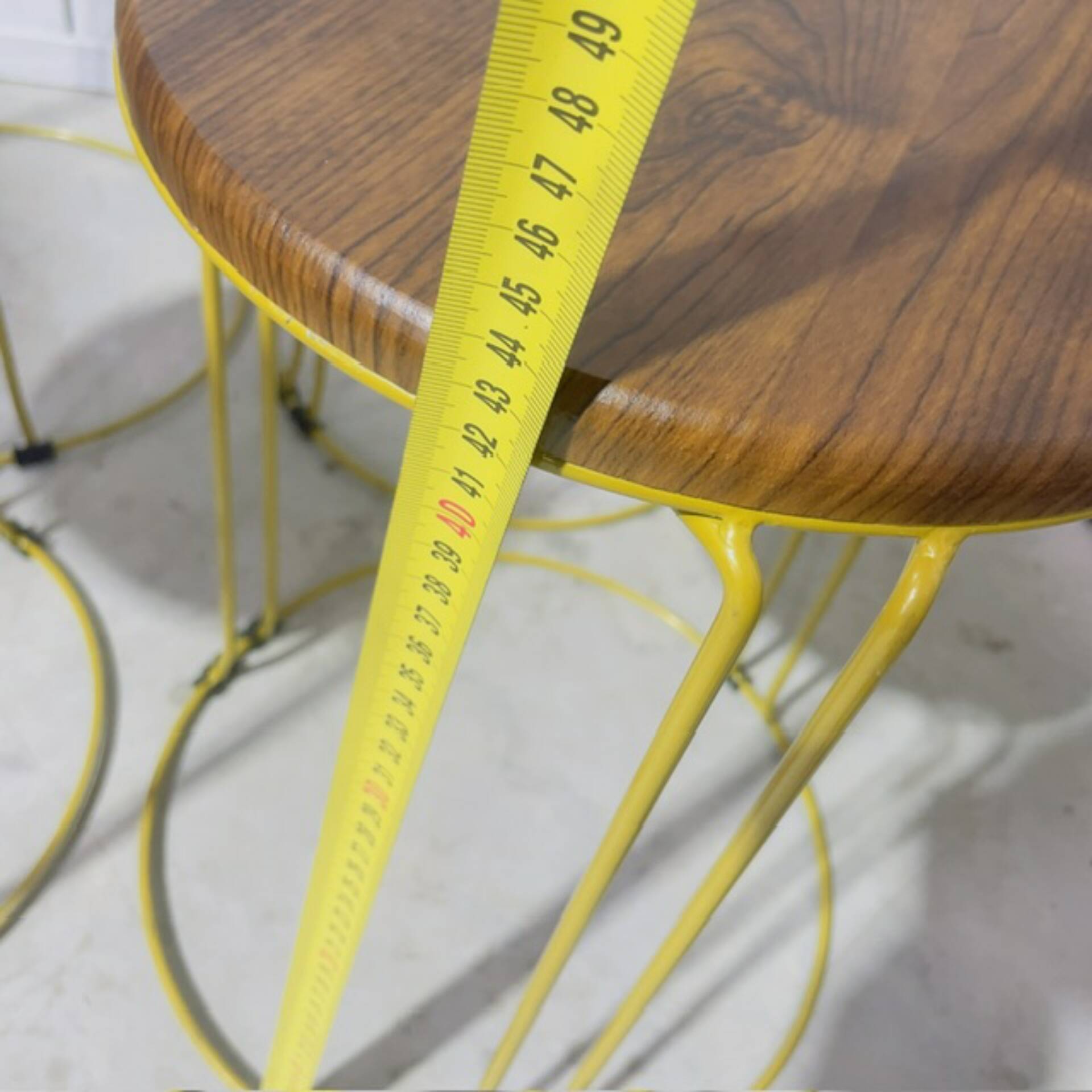 Set of 4 Hairpin Bar Stools Industrial Style