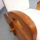 Brutalist rocking chair "sled" vintage