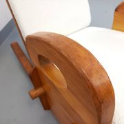 Brutalist rocking chair "sled" vintage
