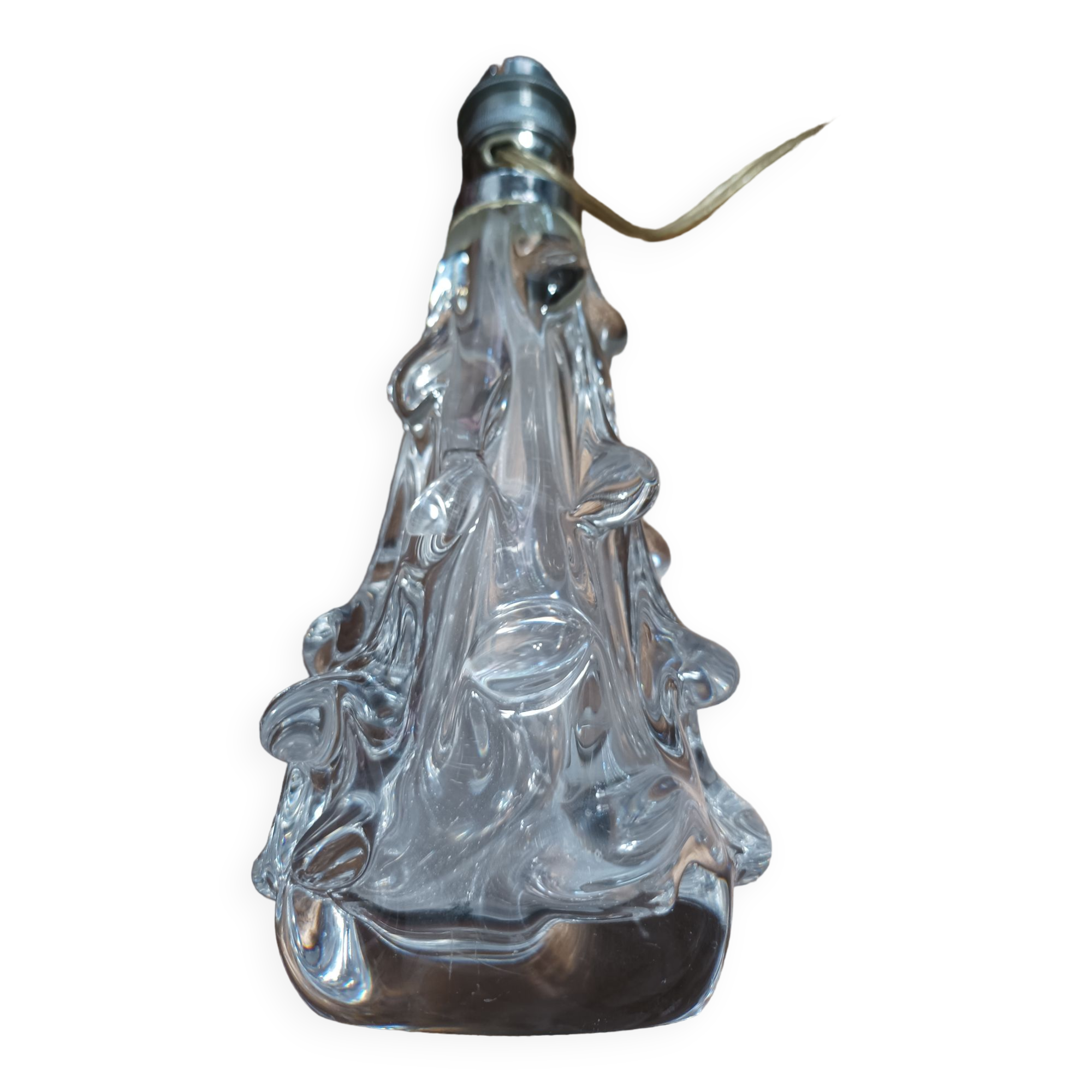 Chevet vintage pied cristal cristallerie de lorraine