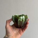 Petits caches-pots en barbotine, photophores, design en forme de chou