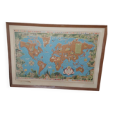 Red Cross Centenary World Map by Lucien Boucher