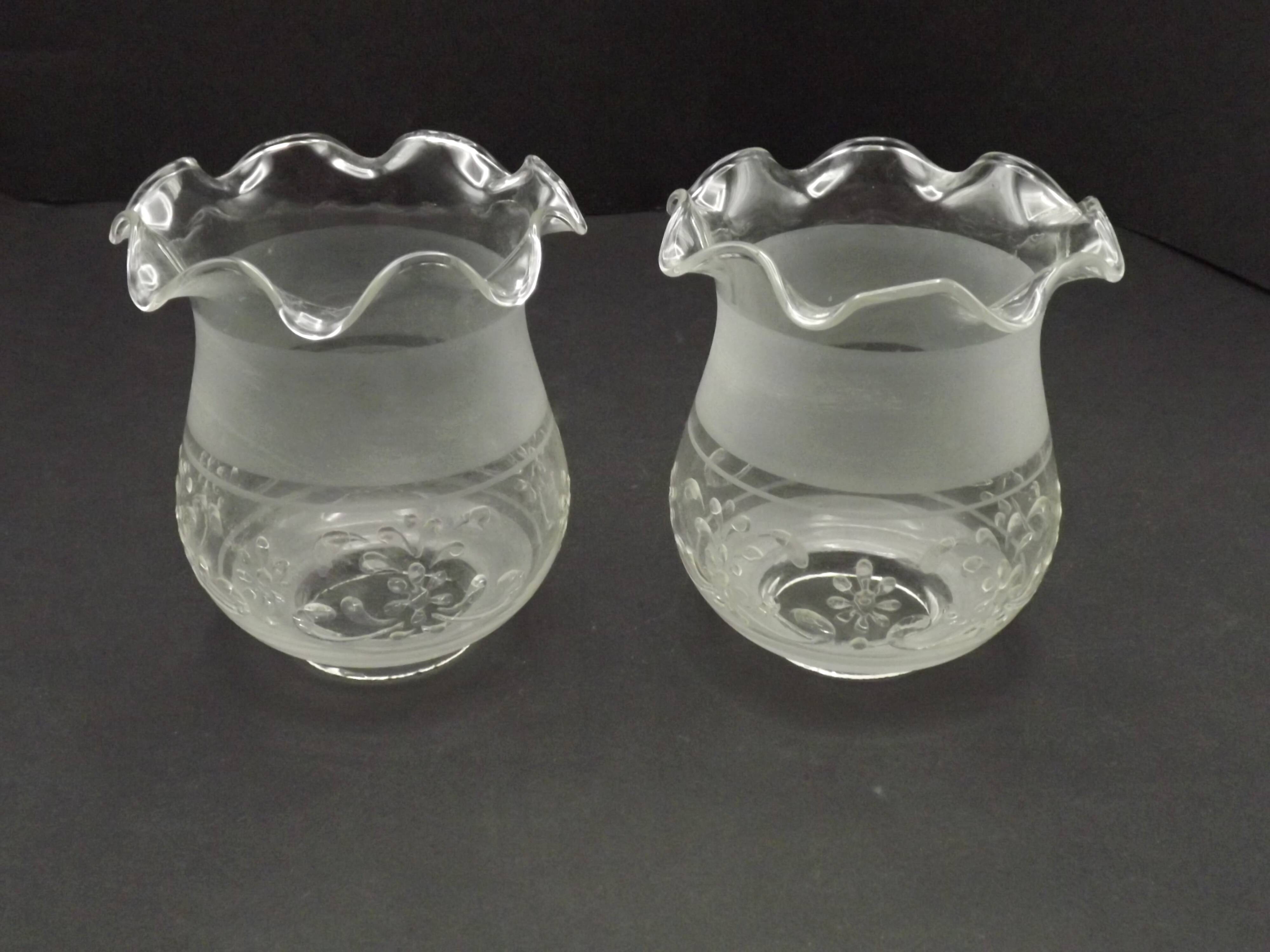 Set of 2 French Vintage Floral Replacement Chandelier/ Wall Light Shades