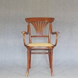 Thonet armchair No. 221, "bronze" inlays 1905 perfect caning