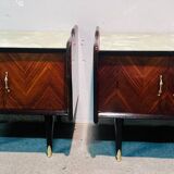 Comodini in palissandro, set di 2