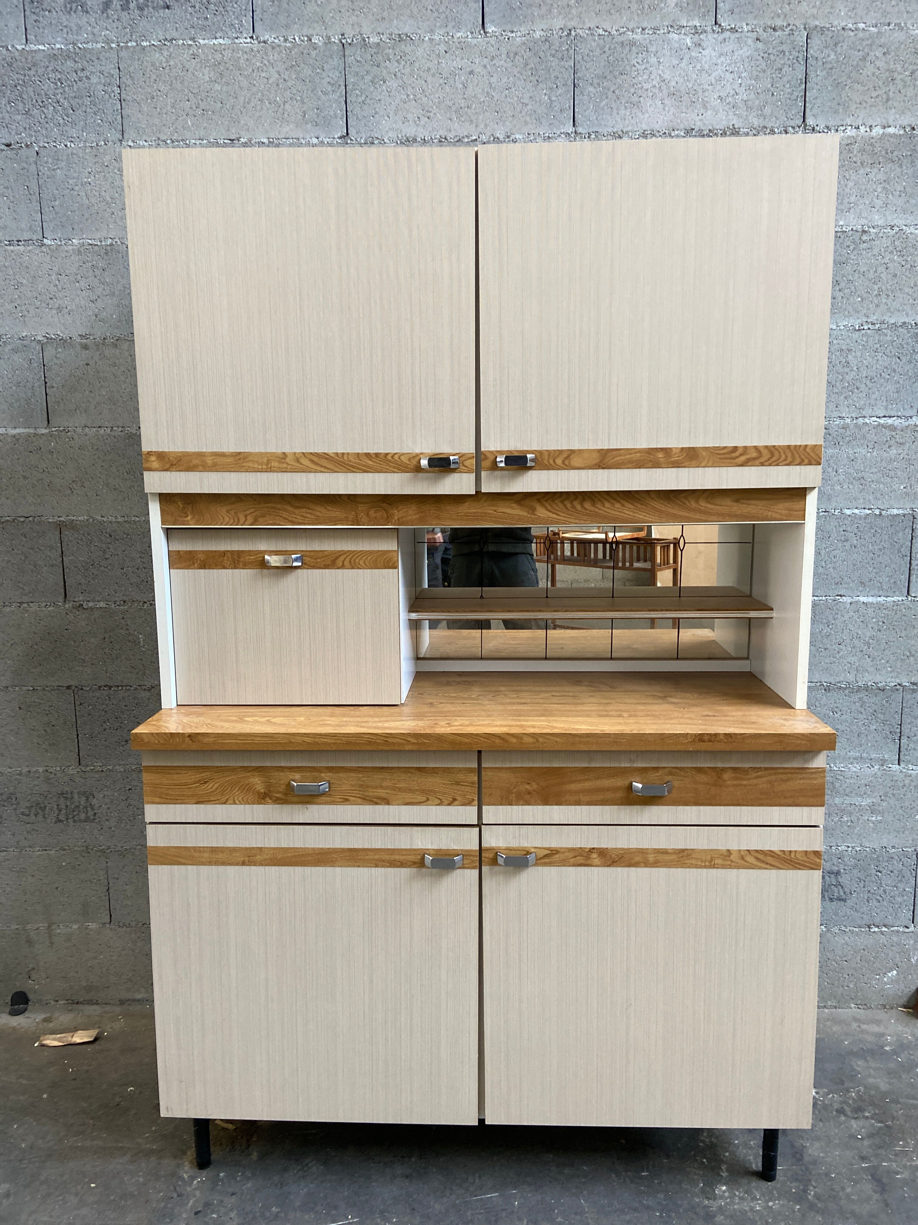 Vintage laminated kitchen buffet 1980s