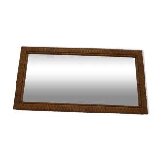 Mirror year 70s in rattan