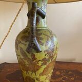 Lampe en céramique craquelée