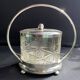 Biscuitier cristal taillé et métal argenté F. W. Quist (1831-1903)