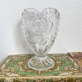 Vase allemand en cristal et forme de cœur