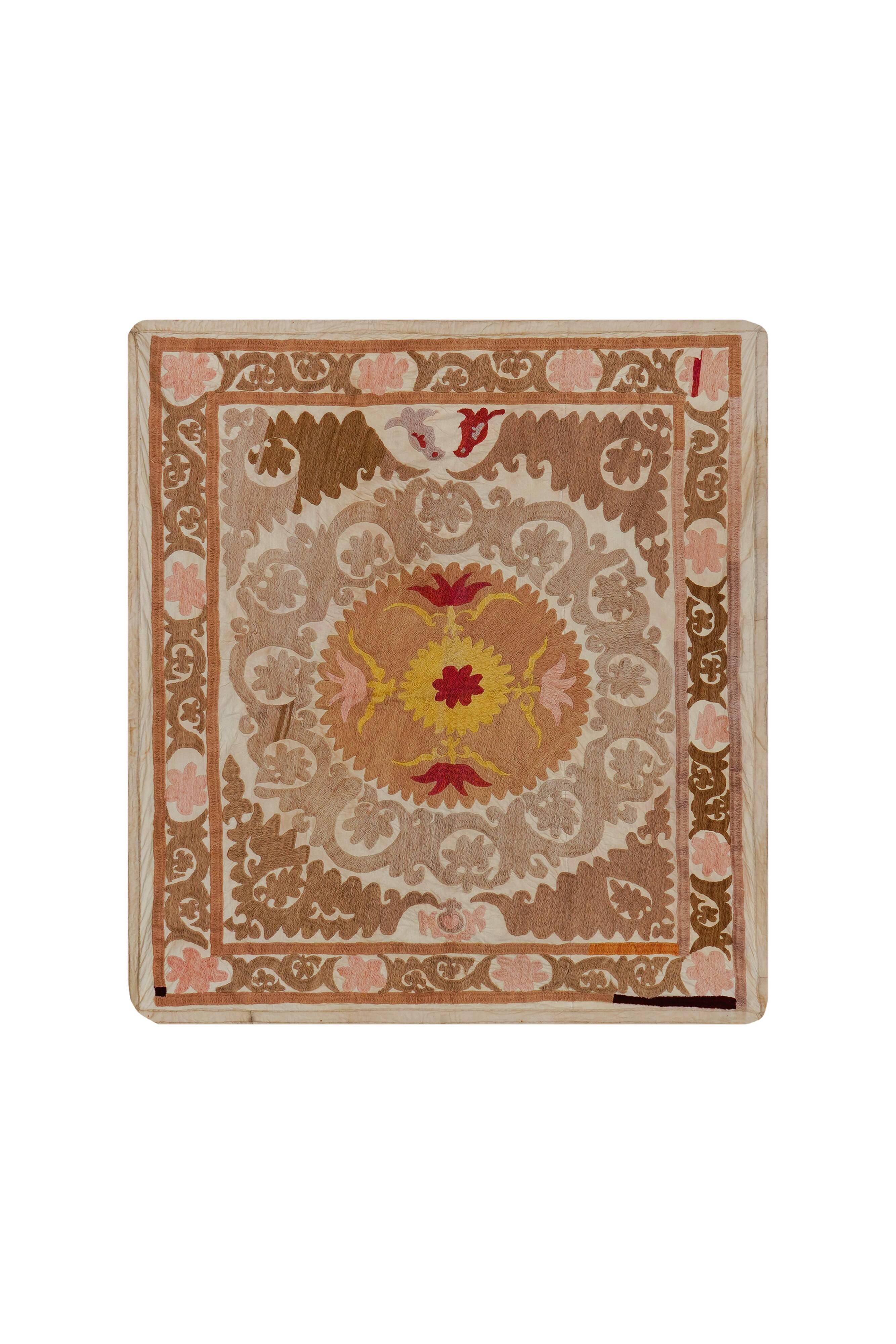 Vintage Turkish hand-knotted rug 114x122 cm