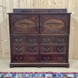 1950s English mahogany chest of drawers