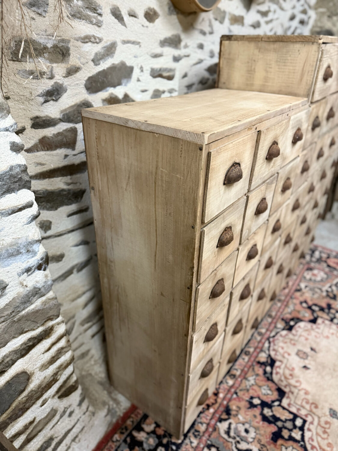 Magnificent wooden workshop cabinet.