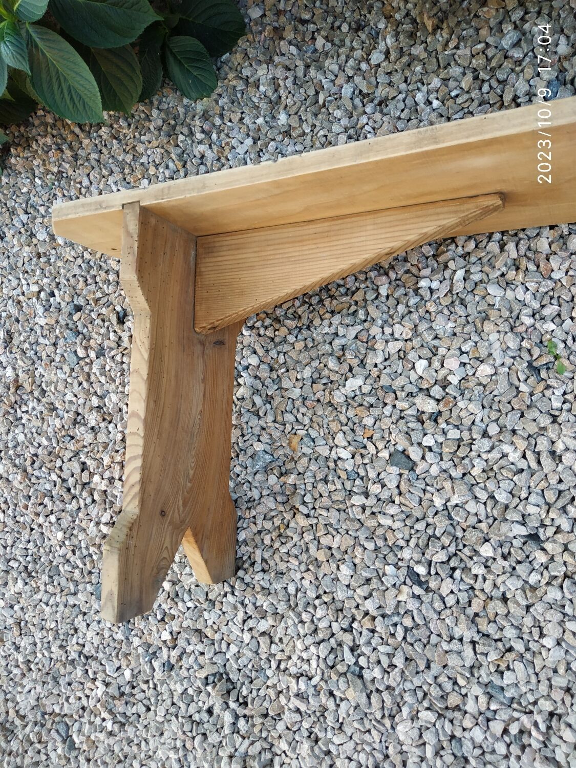 Wooden bench