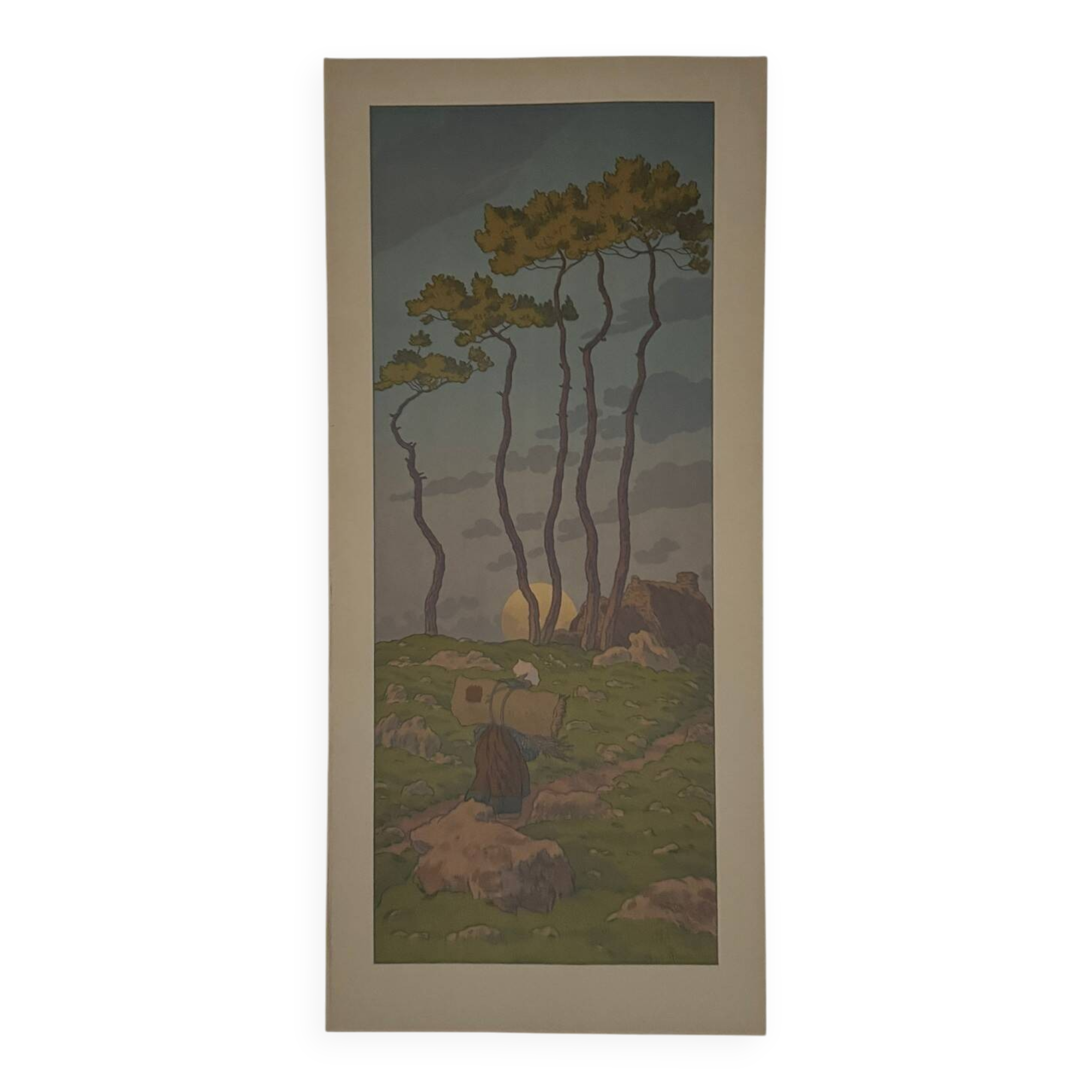 Lithograph by Henri The Fairy of the Hours - The Full Moon