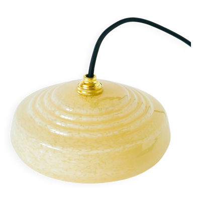 Suspension en verre Clichy jaune, 1930