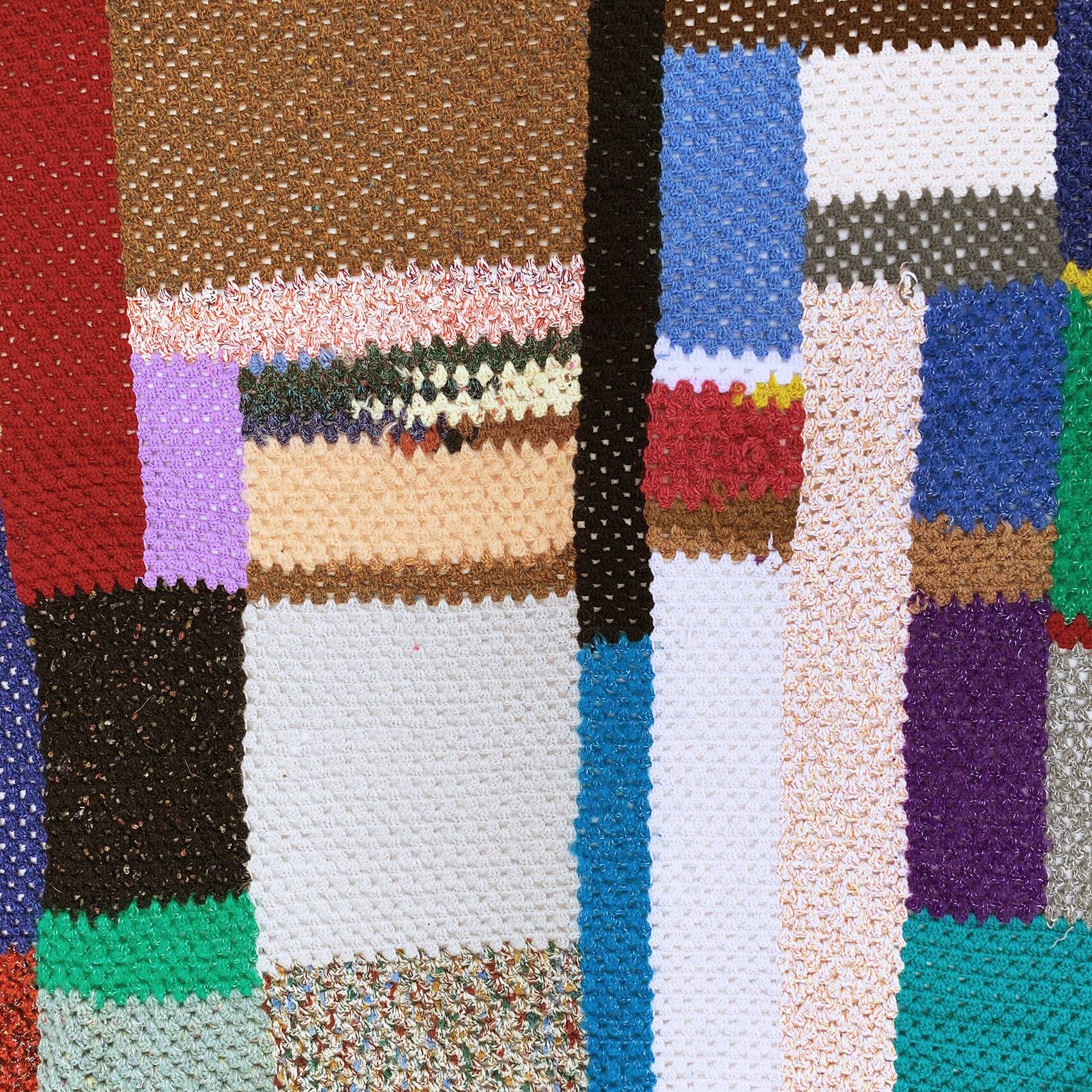 Handmade Crochet Patchwork Throw Blanket Bedspread