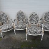 Four medallion armchairs