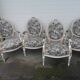 Four medallion armchairs