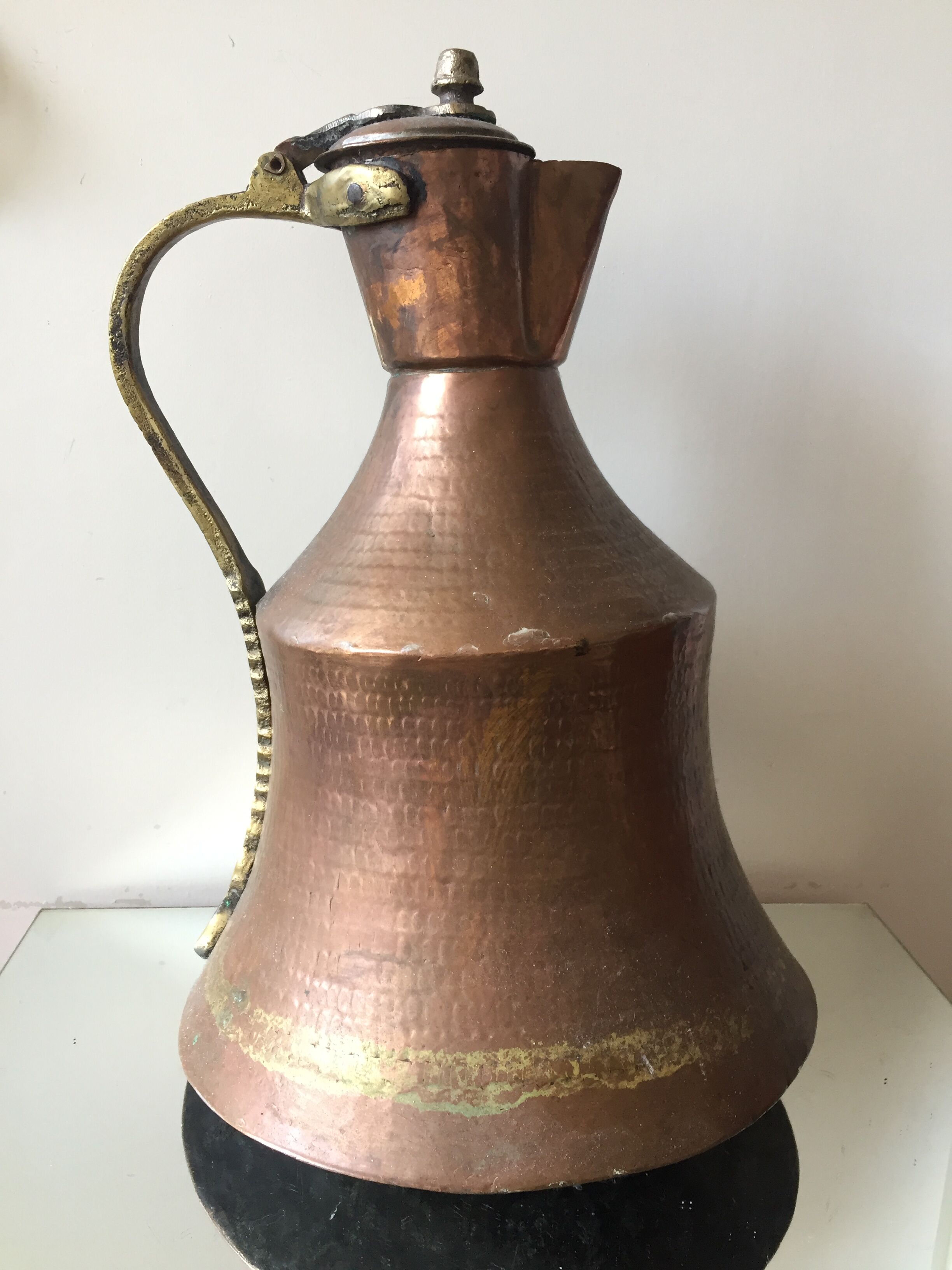 Turkish copper ewer antique