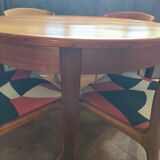 Table salle à manger ronde style scandinave extensible