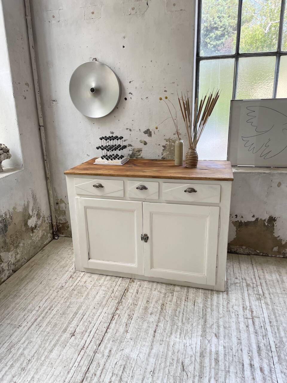 White patina sideboard craft furniture
