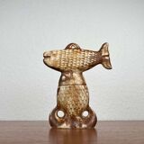 Decorative fish holder in studio pottery by Haico Nitzsche for Søholm, 1960s.