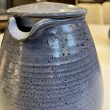 complete blue coffee service in enameled ceramic, Bernard Thiran, ca 1970