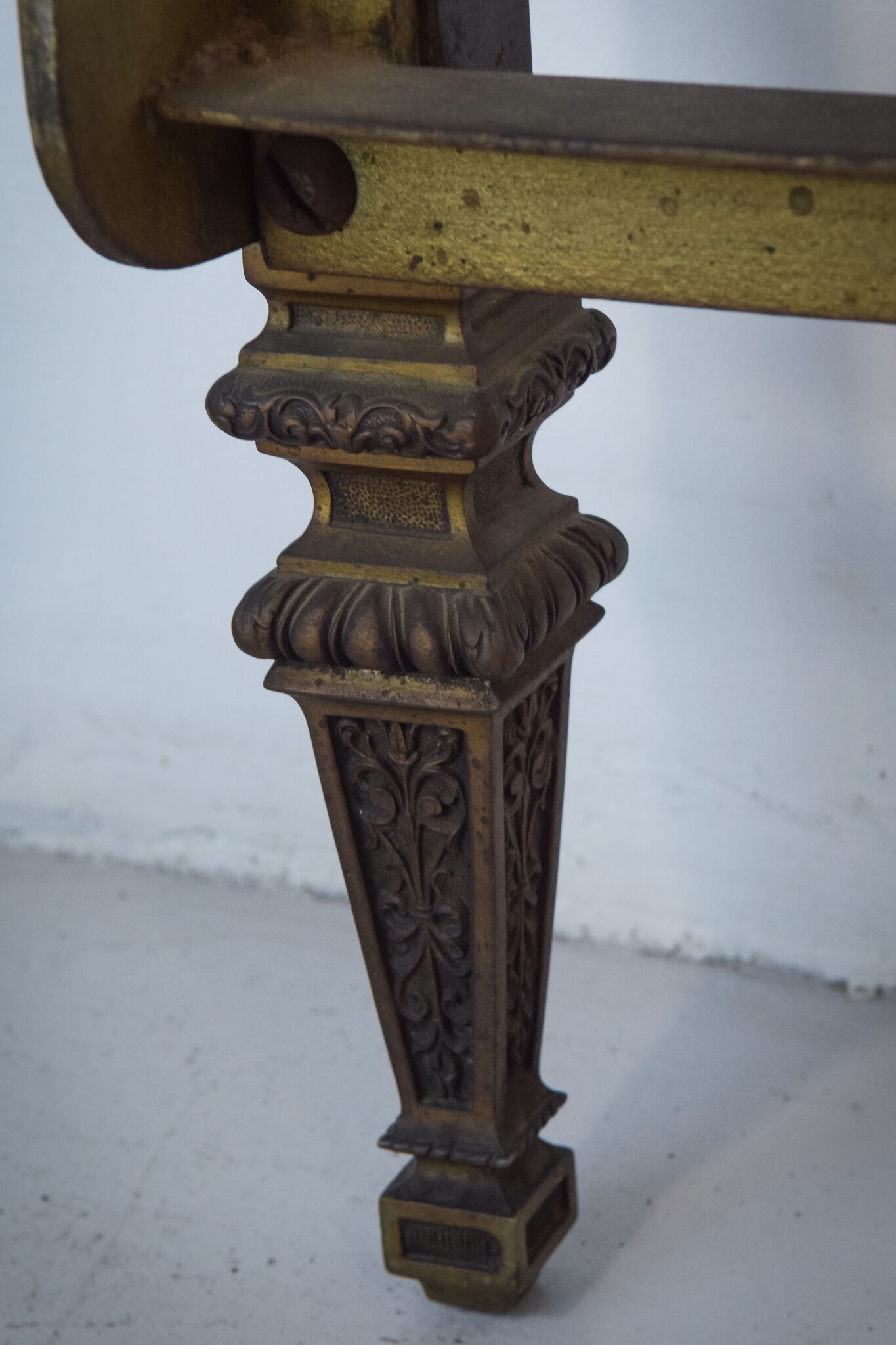 Exceptional decorative brass bed frame