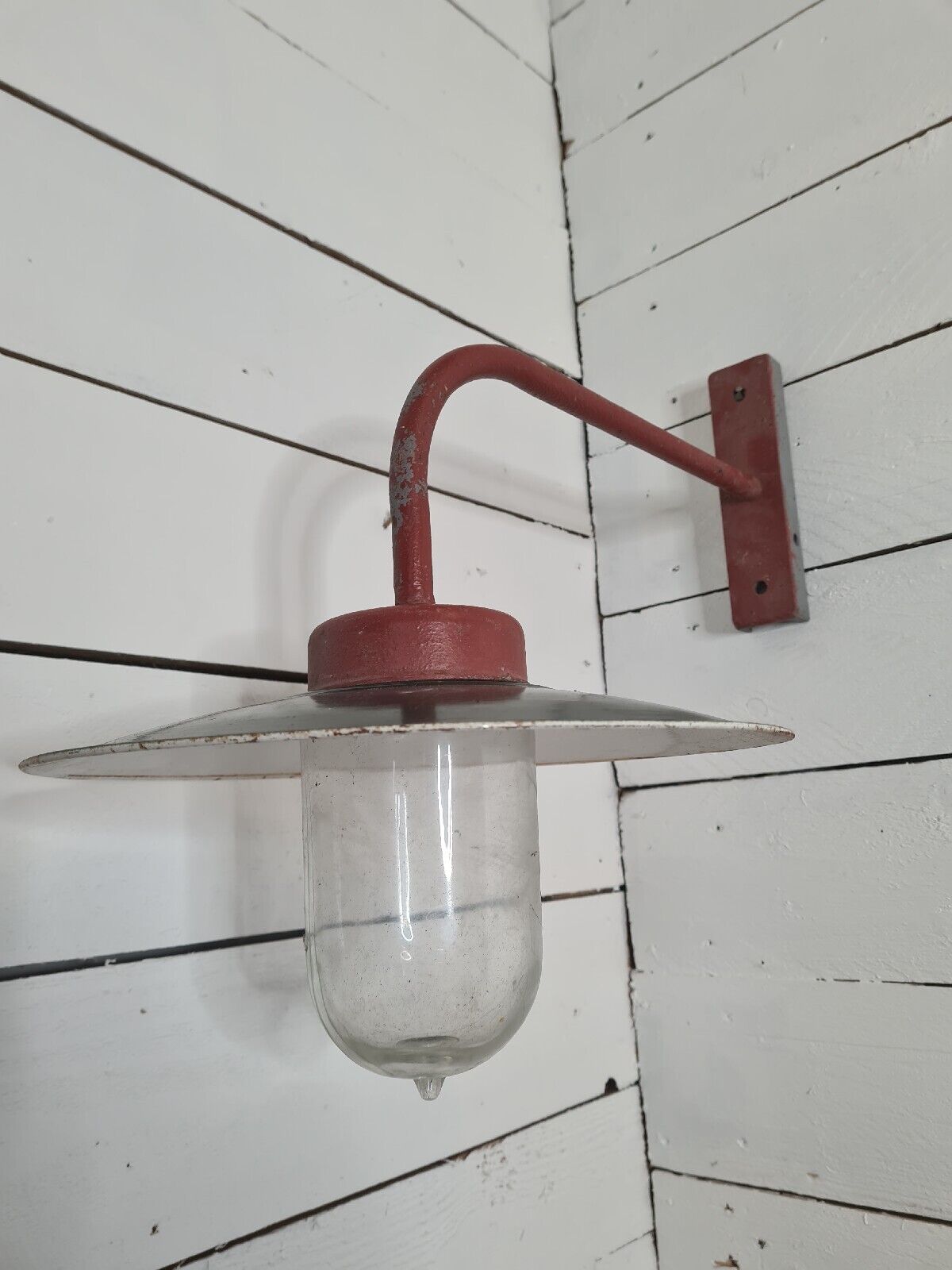 Industrial iron wall light