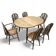 A slightly weathered Windsor wheelback dining set (7) by Oirschotse Meubelindustrie 1950s
