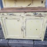 Buffet double patine  jaune tendre