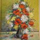 Michel Poulain (Born in 1932) - Oil on canvas - Bouquet of flowers
