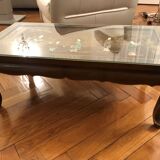 Chinese lacquered and inlaid coffee table