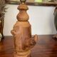 Lamp foot made of vintage olive wood